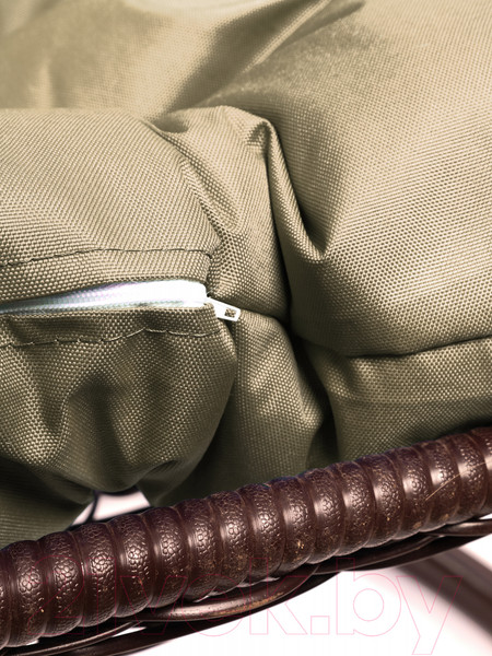 Изображение товара Кресло подвесное M-Group Для двоих / 11450201 (коричневый ротанг/бежевая подушка)