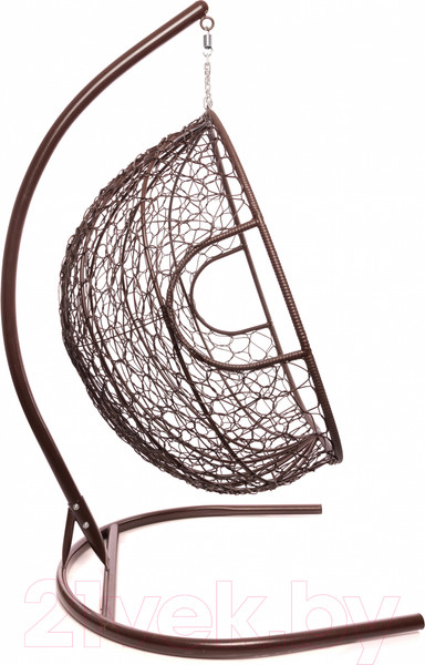 Изображение товара Кресло подвесное M-Group Для двоих / 11450201 (коричневый ротанг/бежевая подушка)