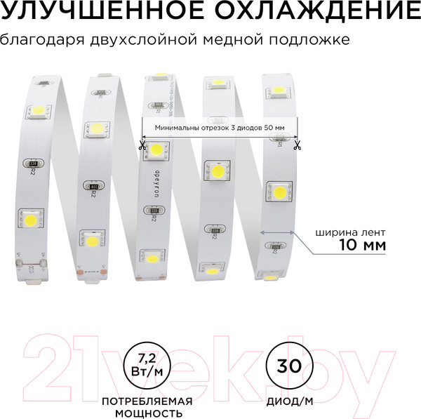 Изображение товара Светодиодная лента Apeyron Electrics СТ SMD5050 / 00-36