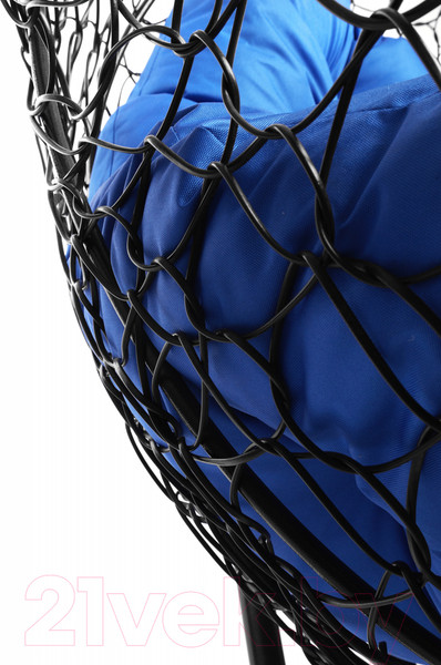 Изображение товара Кресло подвесное M-Group Для двоих / 11450410 (черный ротанг/синяя подушка)