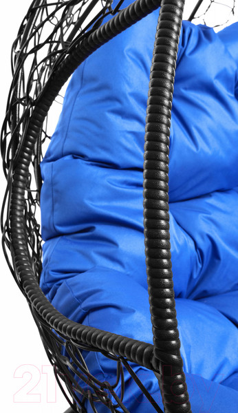 Изображение товара Кресло подвесное M-Group Для двоих / 11450410 (черный ротанг/синяя подушка)