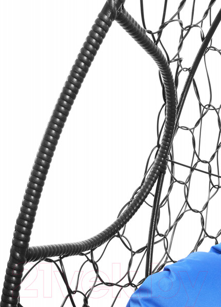 Изображение товара Кресло подвесное M-Group Для двоих / 11450410 (черный ротанг/синяя подушка)