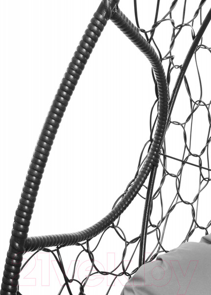 Изображение товара Кресло подвесное M-Group Для двоих / 11450409 (черный ротанг/серая подушка)