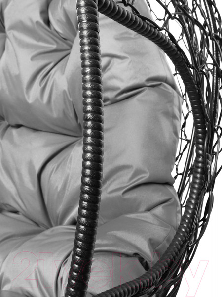 Изображение товара Кресло подвесное M-Group Для двоих / 11450409 (черный ротанг/серая подушка)