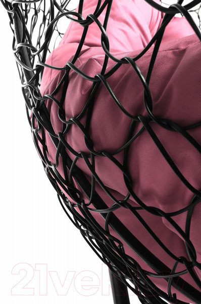 Изображение товара Кресло подвесное M-Group Для двоих / 11450408 (черный ротанг/розовая подушка)