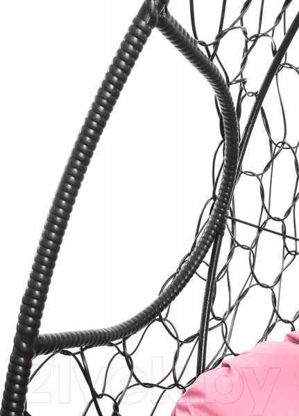 Изображение товара Кресло подвесное M-Group Для двоих / 11450408 (черный ротанг/розовая подушка)