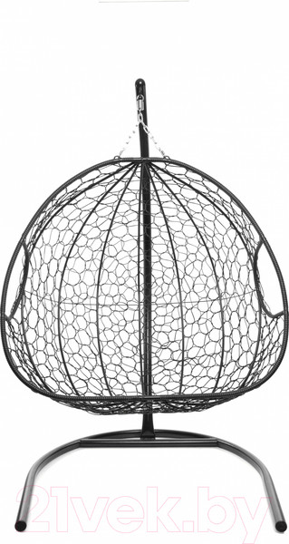 Изображение товара Кресло подвесное M-Group Для двоих / 11450408 (черный ротанг/розовая подушка)