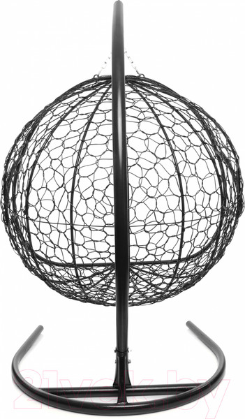 Изображение товара Кресло подвесное M-Group Для двоих / 11450408 (черный ротанг/розовая подушка)