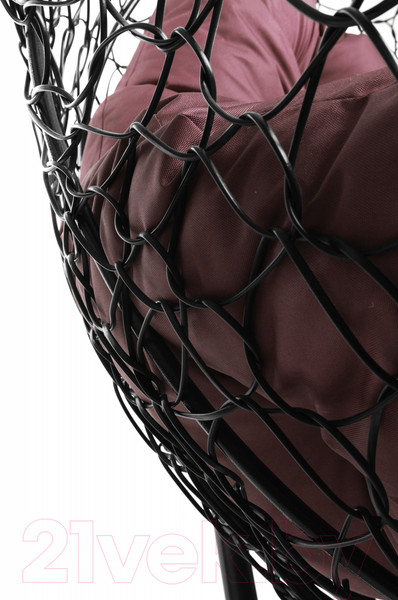 Изображение товара Кресло подвесное M-Group Для двоих / 11450402 (черный ротанг/бордовая подушка)