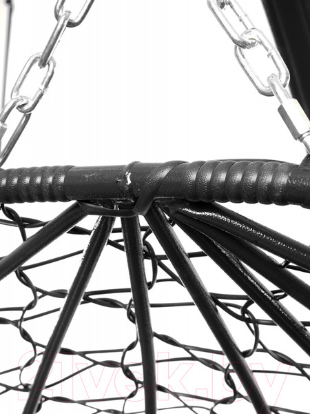 Изображение товара Кресло подвесное M-Group Для двоих / 11450402 (черный ротанг/бордовая подушка)