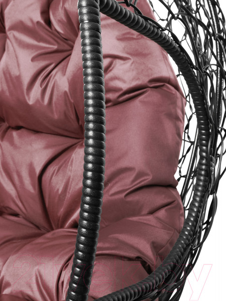 Изображение товара Кресло подвесное M-Group Для двоих / 11450402 (черный ротанг/бордовая подушка)