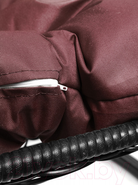 Изображение товара Кресло подвесное M-Group Для двоих / 11450402 (черный ротанг/бордовая подушка)