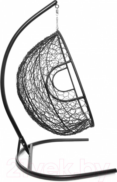 Изображение товара Кресло подвесное M-Group Для двоих / 11450402 (черный ротанг/бордовая подушка)