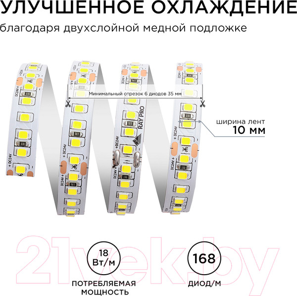 Изображение товара Светодиодная лента Apeyron Electrics ПРО SMD2835 / 00-300