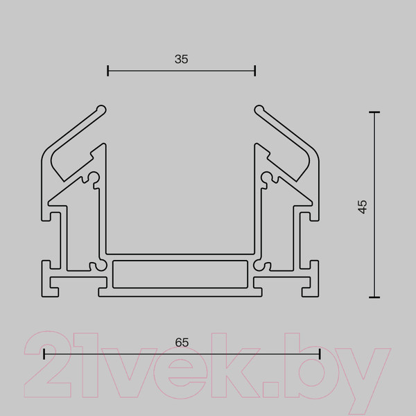 Изображение товара Профиль для шинопровода Maytoni Accessories for tracks Trinity TRA005MP-312S
