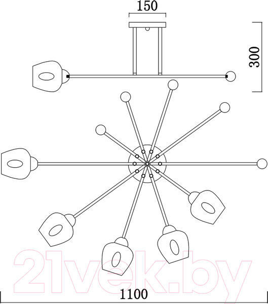 Изображение товара Люстра ESCADA 695/5P (хром)