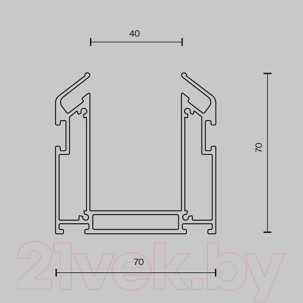 Изображение товара Профиль для шинопровода Maytoni Accessories for tracks Gravity TRA010MP-212S (белый)