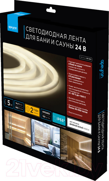 Изображение товара Светодиодная лента Apeyron Electrics СТ SMD2835 / 00-324