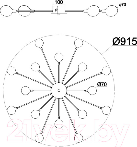 Изображение товара Люстра ESCADA 2109/1 (хром)
