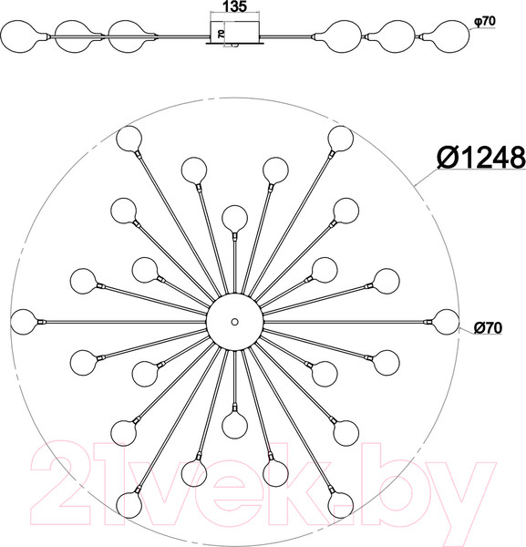 Изображение товара Люстра ESCADA 2109/16 (медь)