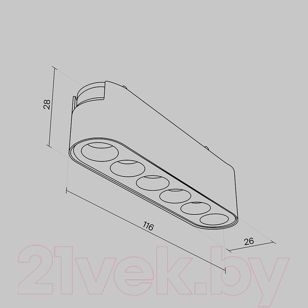 Изображение товара Трековый светильник Maytoni Points TR082-1-6W3K-M-W