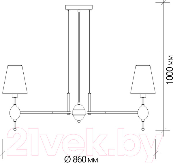 Изображение товара Люстра ESCADA 2106/8S (никель)