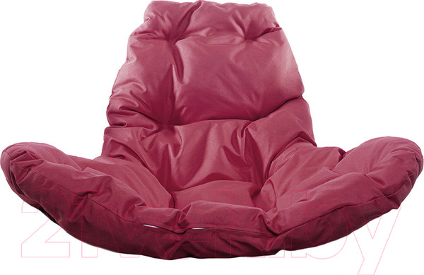 Изображение товара Кресло подвесное M-Group Капля Люкс / 11030102 (белый ротанг/бордовая подушка)