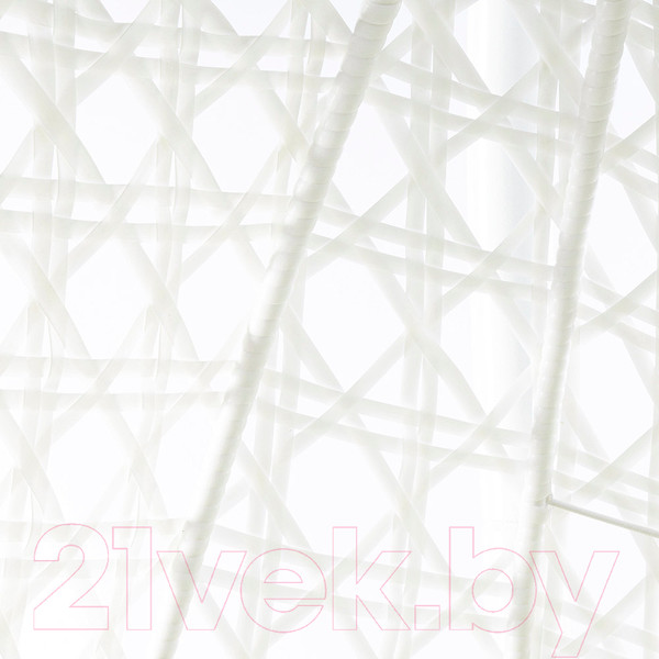 Изображение товара Кресло подвесное M-Group Капля Люкс / 11030109 (белый ротанг/серая подушка)