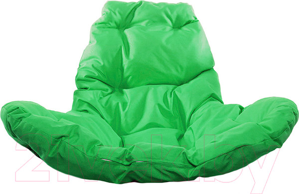 Изображение товара Кресло подвесное M-Group Капля Люкс / 11030404 (черный ротанг/зеленая подушка)