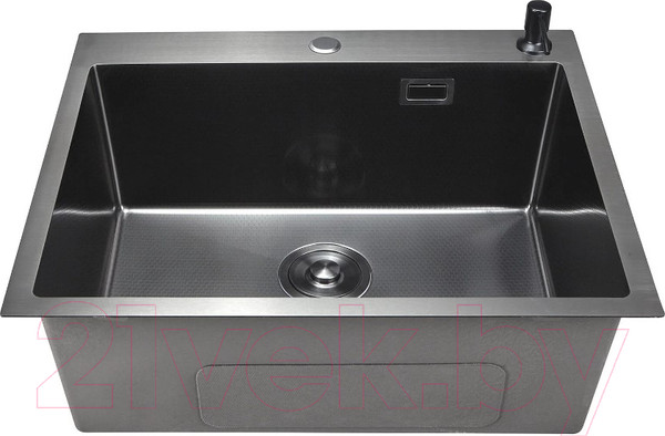 Изображение товара Мойка кухонная STELLAR S6050NB-D (нано черный)