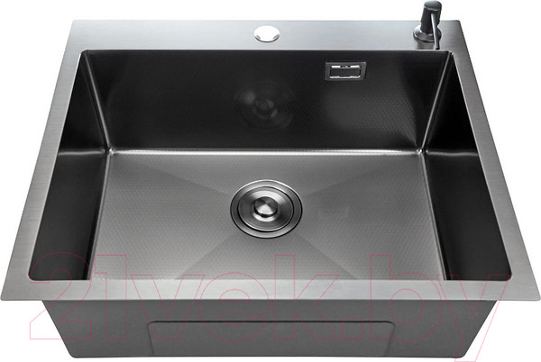 Изображение товара Мойка кухонная STELLAR S6050NB-D (нано черный)