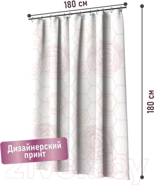 Изображение товара Шторка-занавеска для ванны FORA Soft FOR-PH-SFT