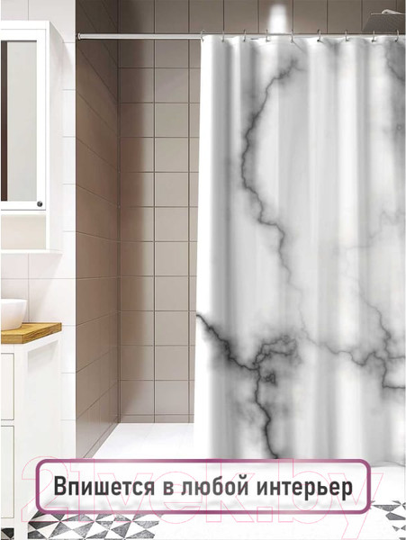 Изображение товара Шторка-занавеска для ванны FORA Marble FOR-PH-MARBLE