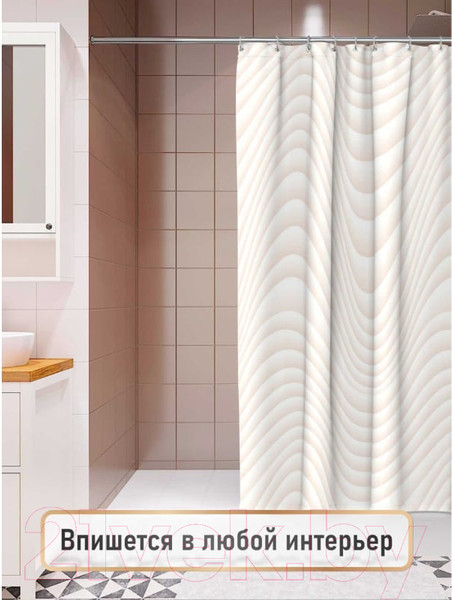 Изображение товара Шторка-занавеска для ванны FORA Spline FOR-PH-SPLINE