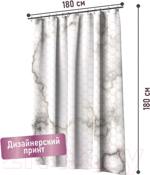 Изображение товара Шторка-занавеска для ванны FORA Magnetic FOR-PH-MAG