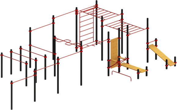 Изображение товара Спортивный комплекс уличный Dinamika ZSO-003760