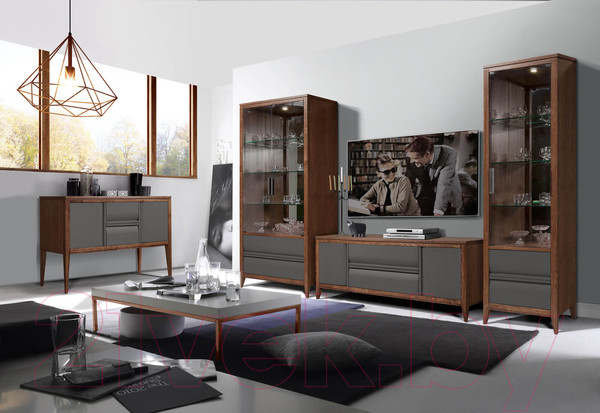 Изображение товара Тумба Гомельдрев Аспен ГМ 1624 Дуб (антрацит/табак)