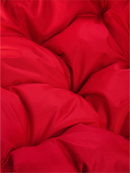 Изображение товара Кресло садовое M-Group Кокос на подставке / 11590106 (белый ротанг/красная подушка)