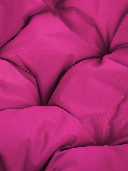 Изображение товара Кресло садовое M-Group Кокос на подставке / 11590108 (белый ротанг/розовая подушка)