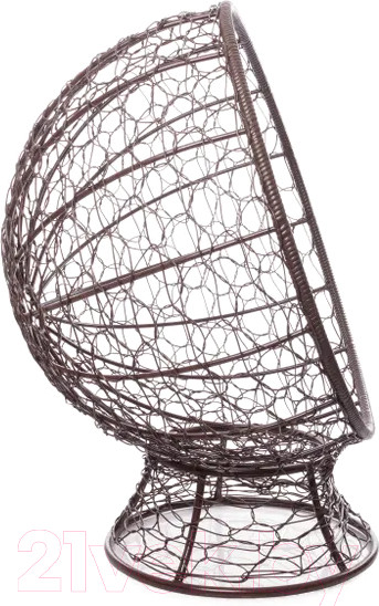 Изображение товара Кресло садовое M-Group Кокос на подставке / 11590205 (коричневый ротанг/коричневая подушка)