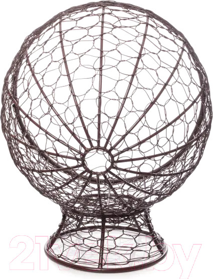 Изображение товара Кресло садовое M-Group Кокос на подставке / 11590205 (коричневый ротанг/коричневая подушка)