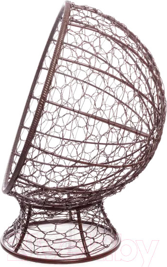 Изображение товара Кресло садовое M-Group Кокос на подставке / 11590204 (коричневый ротанг/зеленая подушка)