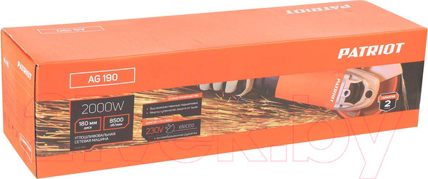 Изображение товара Угловая шлифовальная машина PATRIOT AG 190