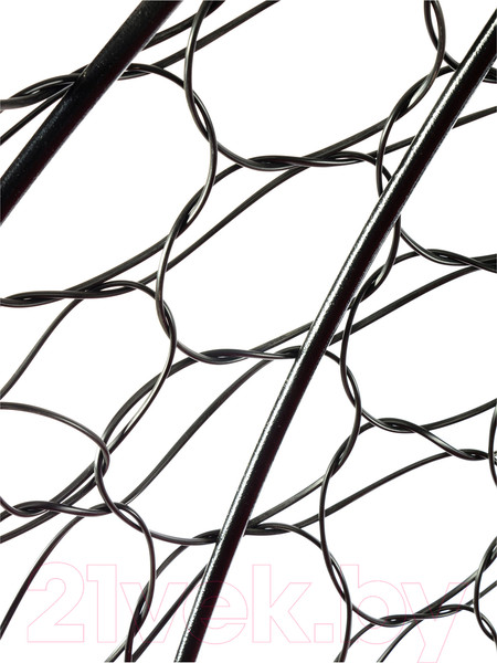 Изображение товара Кресло садовое M-Group Кокос на подставке / 11590406 (черный ротанг/красная подушка)