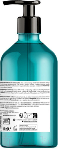Изображение товара Шампунь для волос L'Oreal Professionnel Serie Expert Scalp Advanced Для чувствительный кожи (500мл)