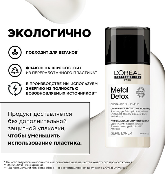 Изображение товара Крем для волос L'Oreal Professionnel Serie Expert Metal Detox (100мл)