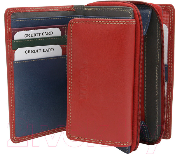 Изображение товара Портмоне Cedar 4U Cavaldi / SL-401B-GNS (красный мульти)