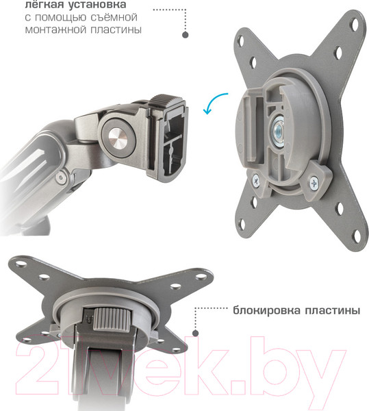 Изображение товара Кронштейн для монитора Tuarex Alta-22 (серый)