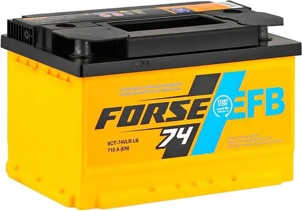 Изображение товара Автомобильный аккумулятор Forse EFB R+ (74 А/ч)