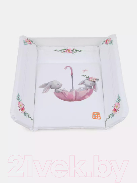 Изображение товара Пеленальный матрас Топотушки Зайка-Акварель New №2 (80x71)